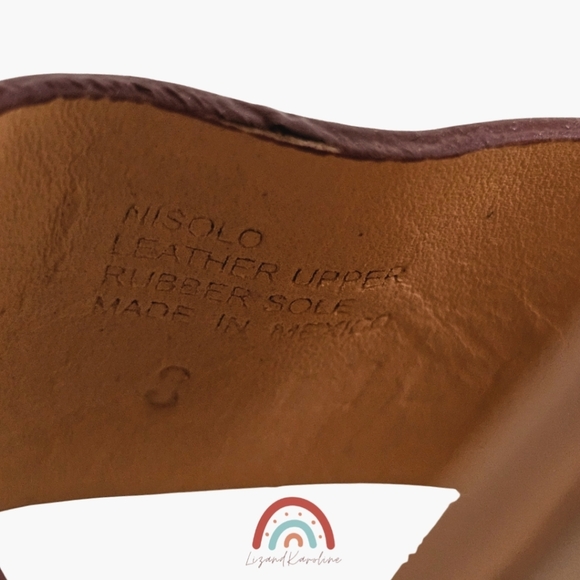 New! Nisolo All Day Open Toe Clog Leather Wood Chunky Platform Sandals in Brandy - Picture 14 of 16